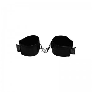 Soft-Leather-Bond-X Hand-Fesseln, Paar, Schwarz