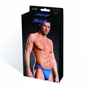 BLUE LINE Performance Microfiber Thong blue S/M